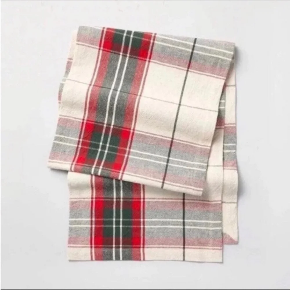 Holiday Plaid Table Runner Red/Green - Hearth & Hand with Magnolia 2023